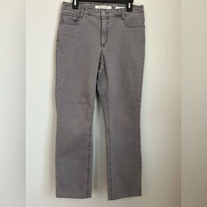 Jones New York Women's Lexington Straight Leg Jeans in Gray Size 10 Short
